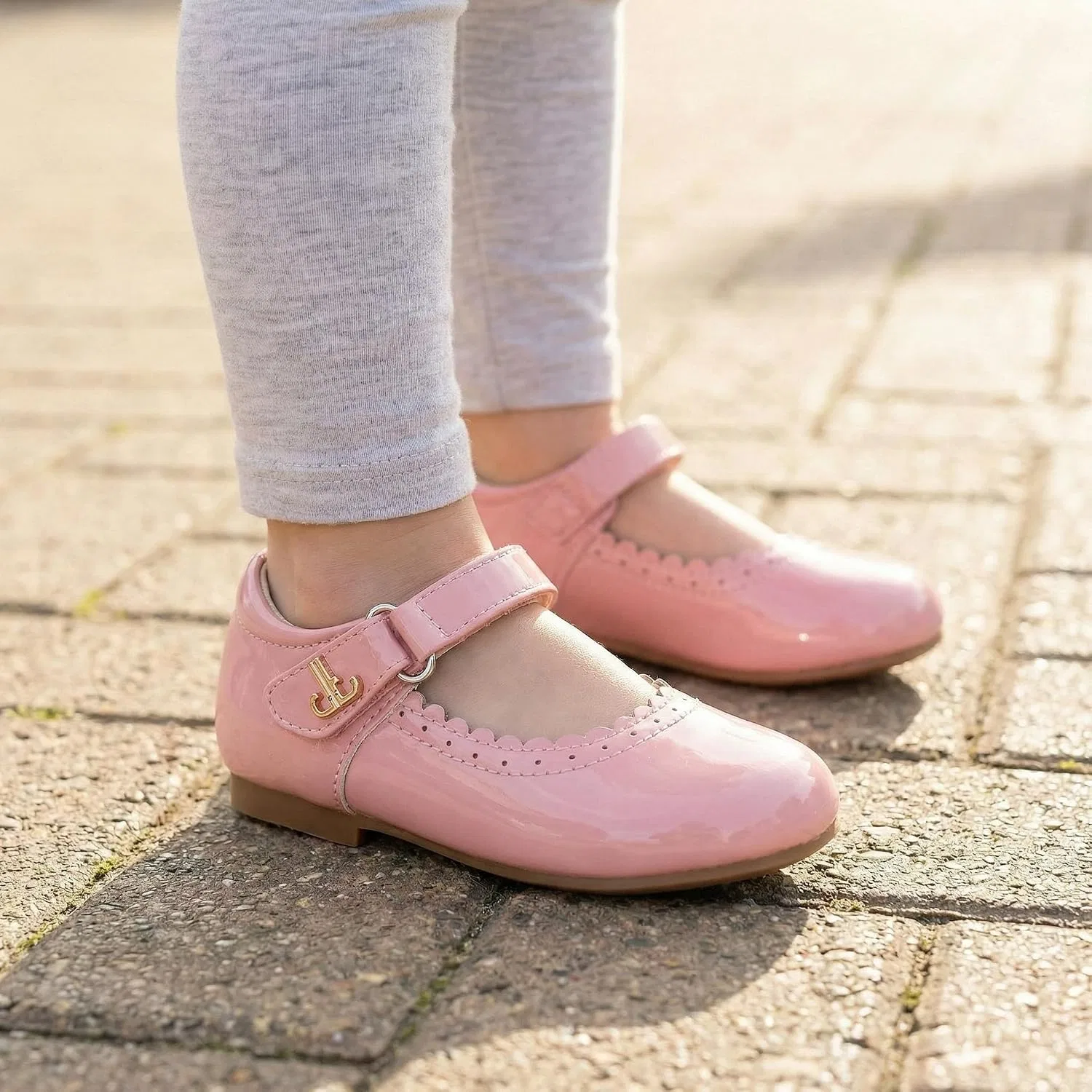 Детские туфли Мэри Джейн для девочек Retro Brogue Style THEE BRON, Buttery Blush — фото 3