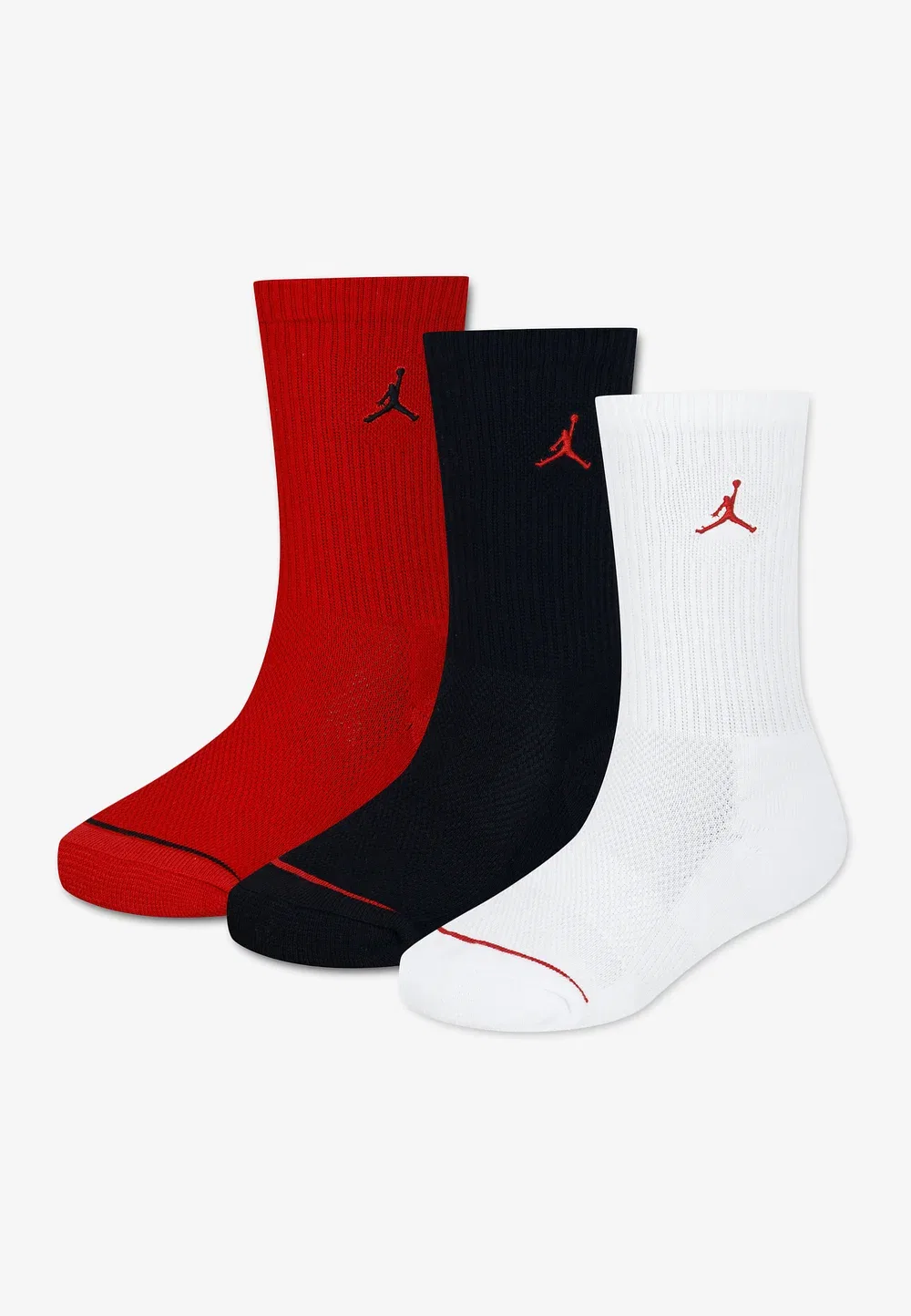 Комплект из 3 пар носков унисекс - носки Jordan, Gym Red/Black/White