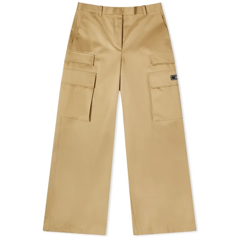 

Брюки Versace Wide Leg Cargo, бежевый