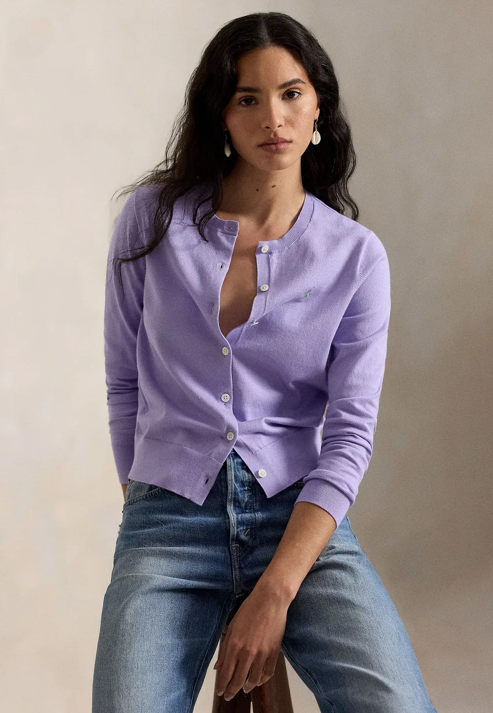 Кардиган с длинным рукавом - кардиган Polo Ralph Lauren, Cruise Lavendar — фото 4