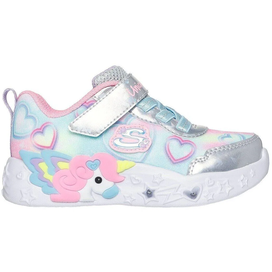 Детские кроссовки с подсветкой Skechers S Lights-unicorn Charmer-lil, Bunt — фото 3