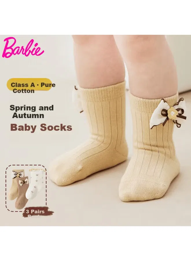 Носки хлопковые для новорожденных и детей 1-3 лет Barbie