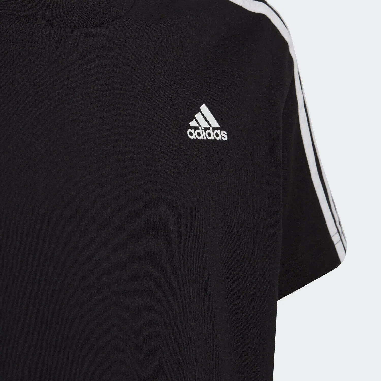 Детская футболка с длинным рукавом Essentials 3-Streifen Adidas, Schwarz Weiss — фото 4