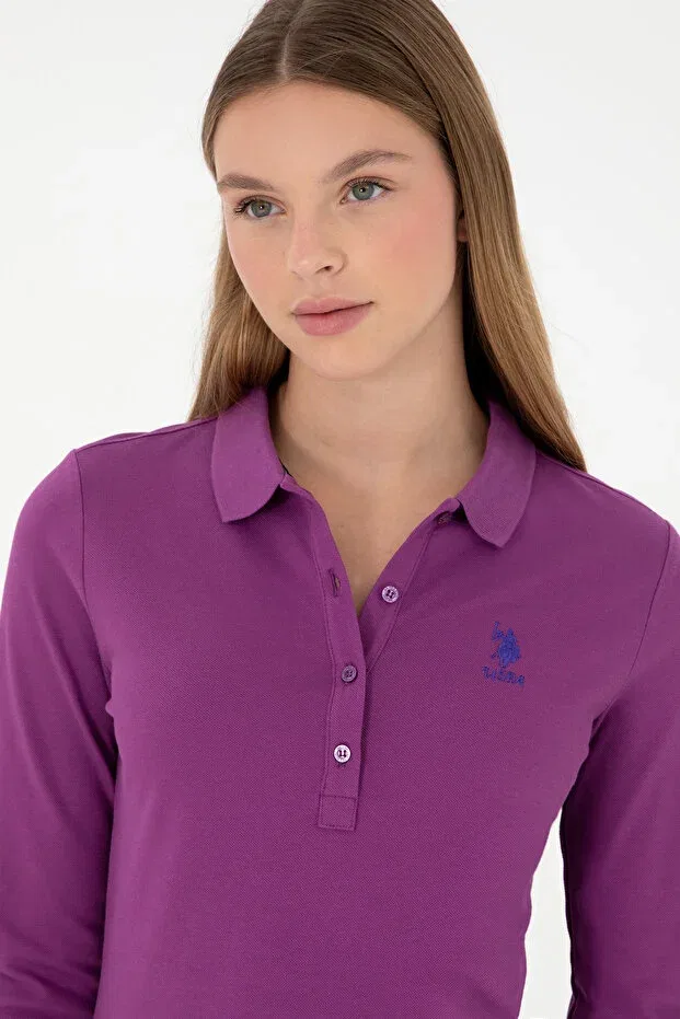 Женские свитшот с поло-воротником U.S. Polo Assn., Violet — фото 2