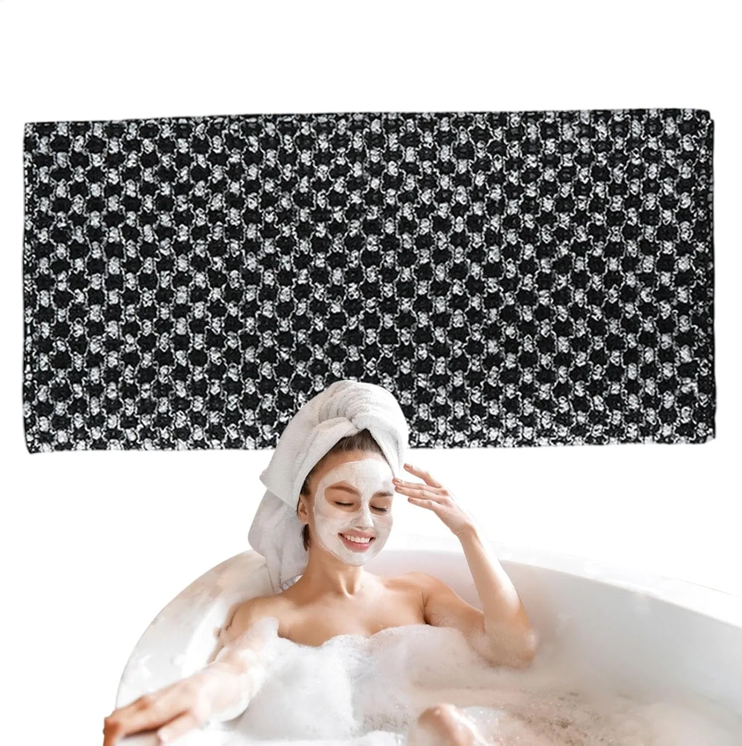 Пилинг-полотенце для тела, Cotton Polyester, 1 шт, Schwarzer Grill Generic