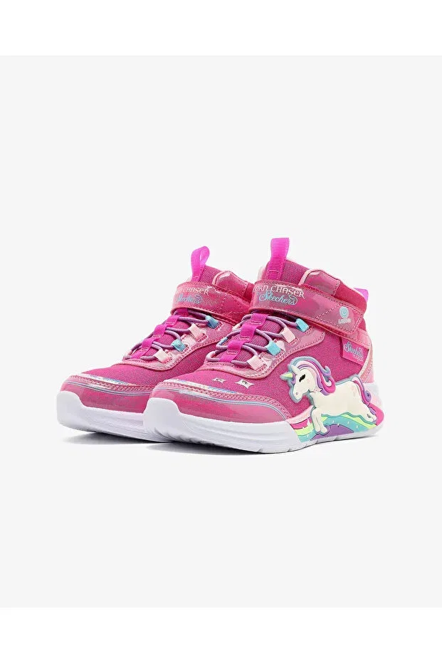 Детские ботинки для девочек с животным принтом Skechers, Pink — фото 3