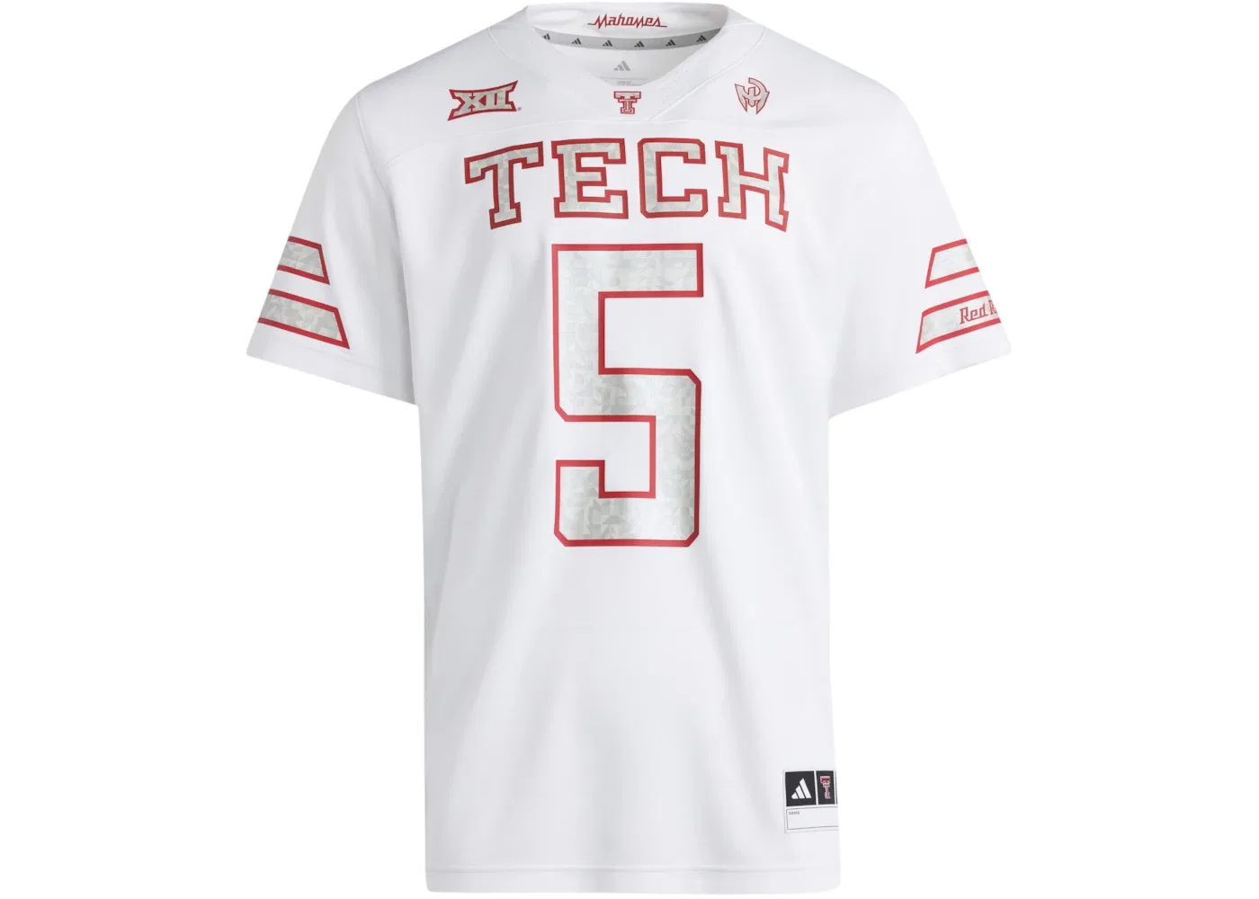 Мужская футболка с длинным рукавом Adidas Raiders Patrick Mahomes Too Cold Premier Jersey, Red White