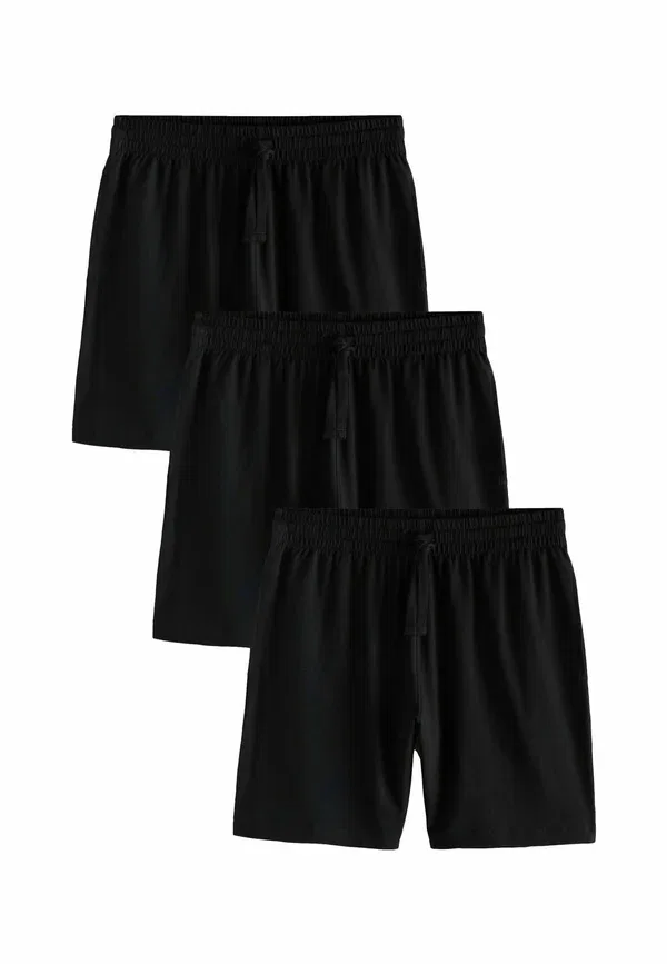 Пижамные брюки хлопковые Regular fit 3 pack Next, черный