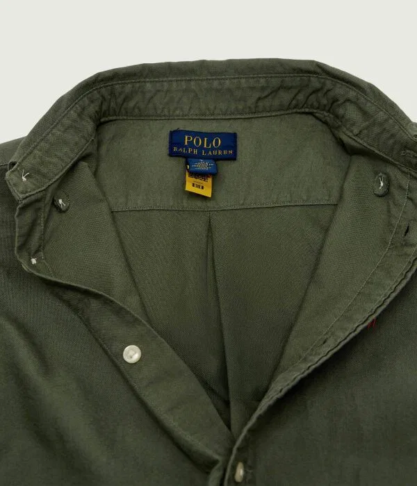 Детская рубашка с длинным рукавом Polo Ralph Lauren, Verde Oliva — фото 4