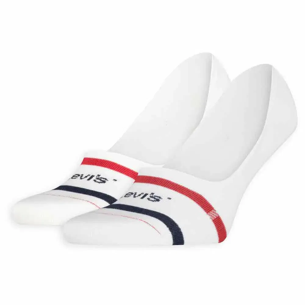 Женские носки с антискользящей подошвой Footie Sport Stripe Levi's, White