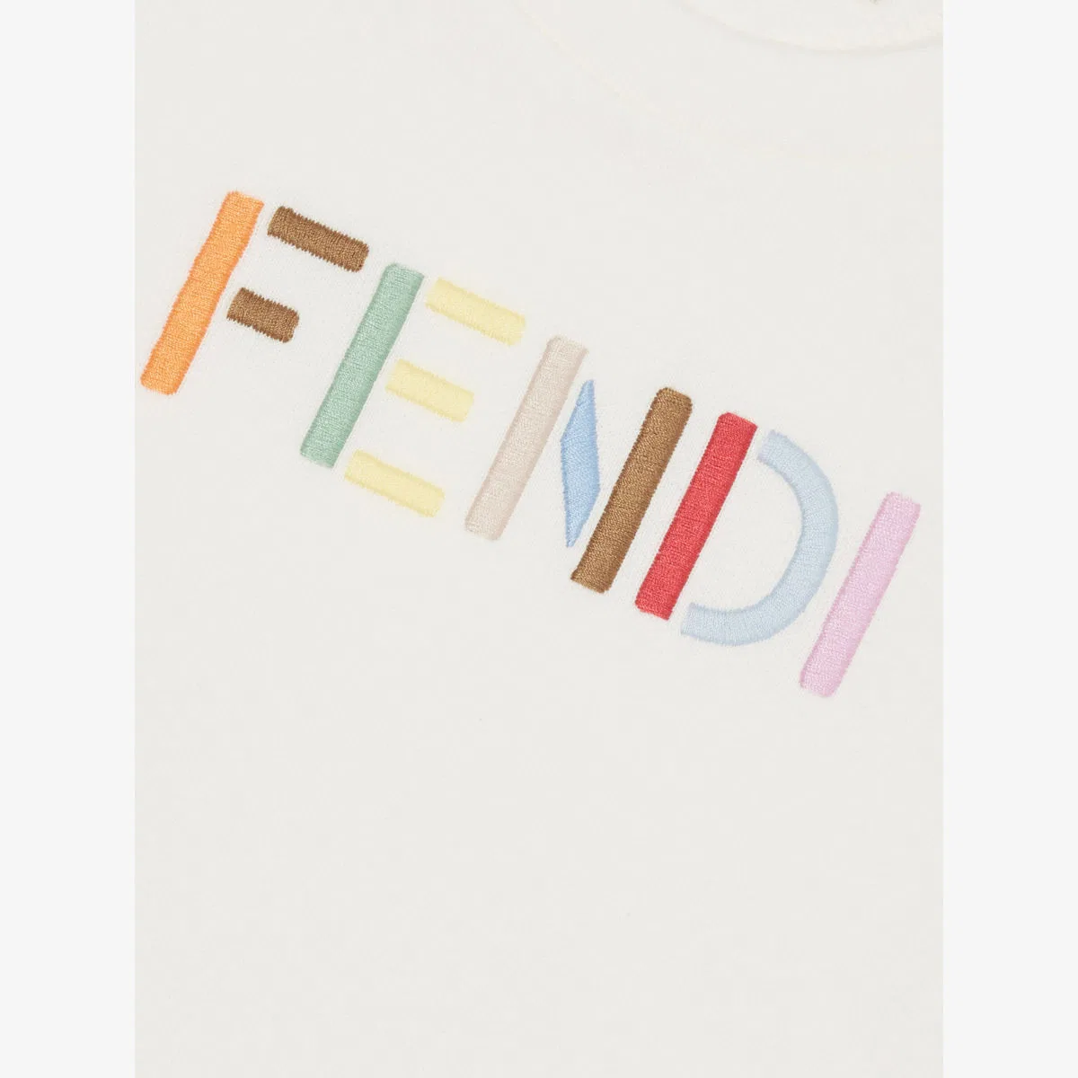 Фирменное платье из хлопкового трикотажа с открытыми плечами, 4-6 лет Fendi — фото 2