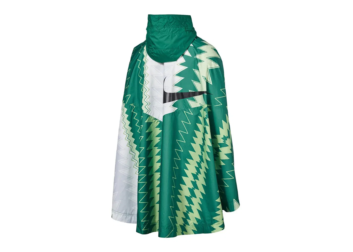 Мужская куртка-пончо с принтом Nike Poncho, Pine Green/Sub Lime/Pure Platinum/Black — фото 2