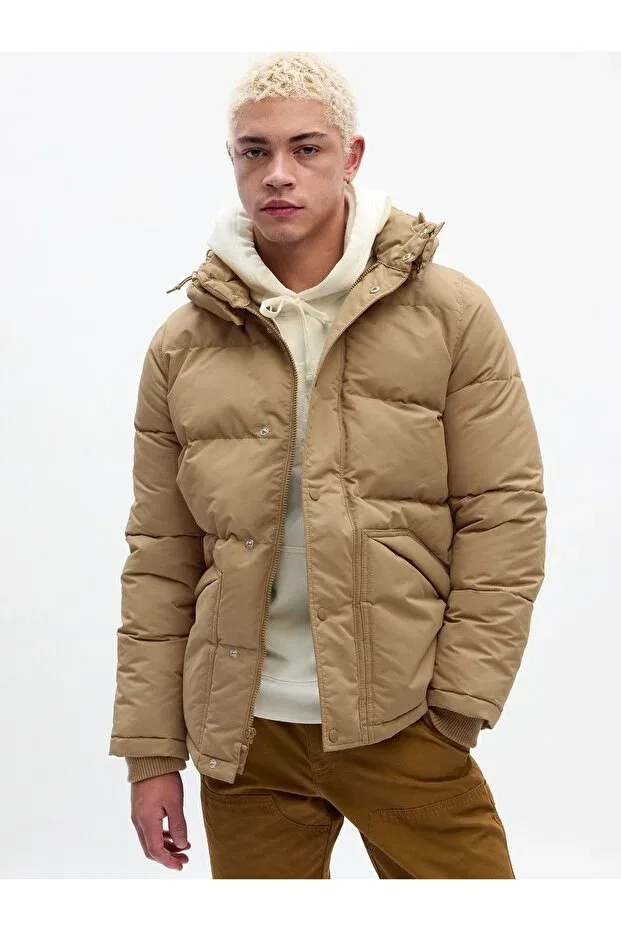 Мужское пальто-пуховик с водоотталкивающим покрытием Coldcontrol Max Gap, Beige-001