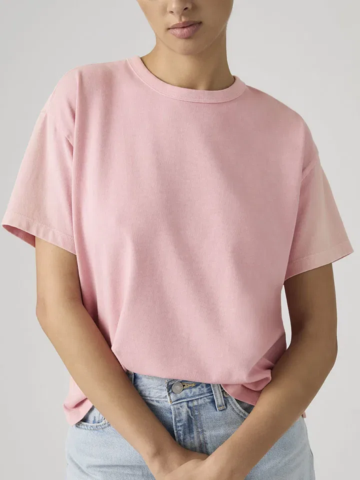 Женская прямая футболка с круглым вырезом Levi's, Pink — фото 4