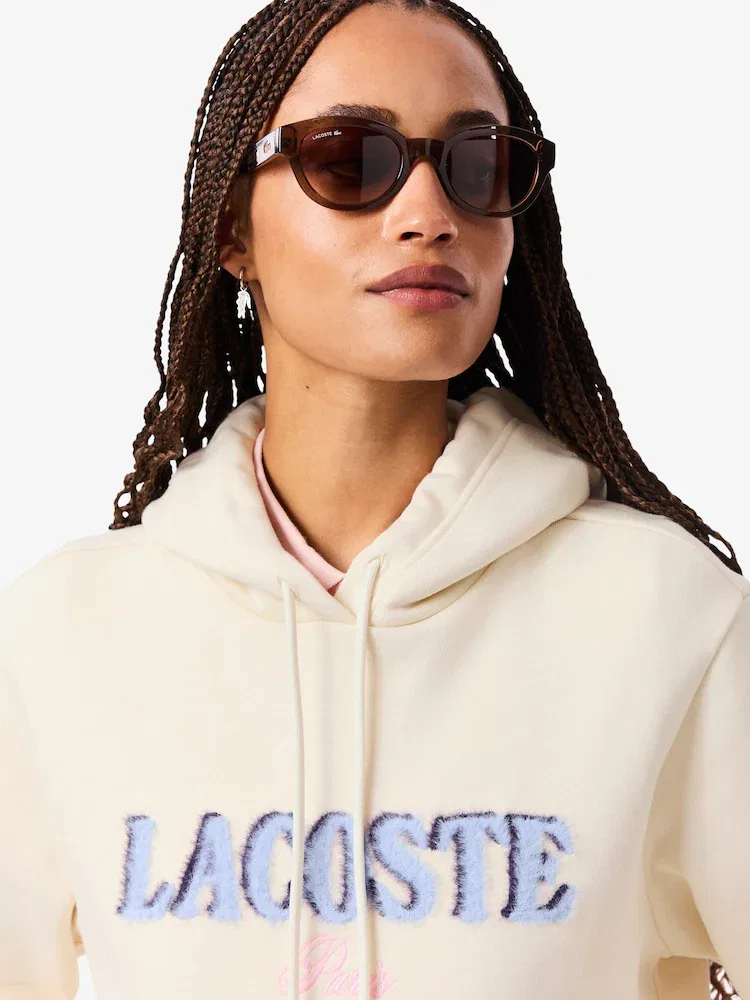 Худи LACOSTE XFJ, женская флисовая с логотипом — фото 2