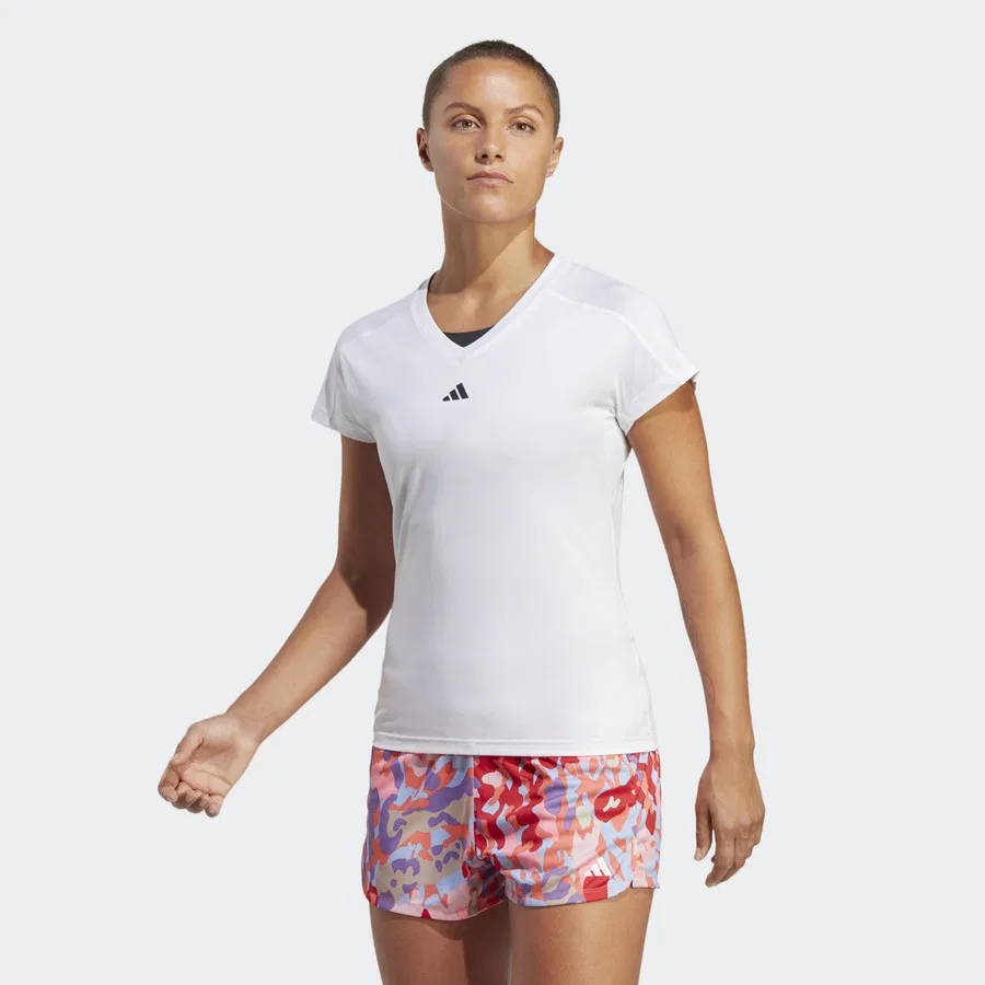 Футболка с V-образным вырезом AEROREADY Performance HR7878 adidas, Белый
