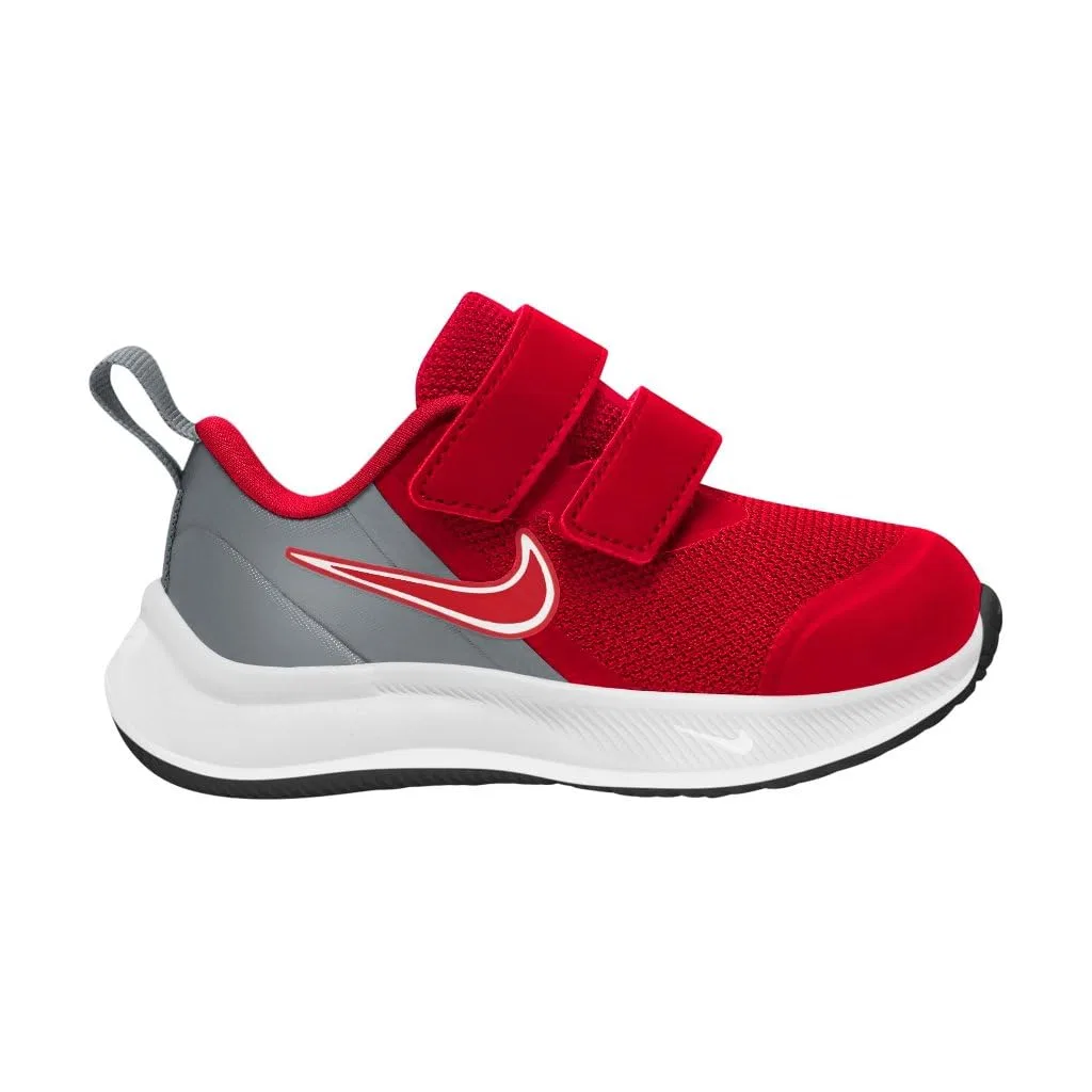 Детские кроссовки для мальчиков с принтом Star Runner 3 NIKE, White Red — фото 2