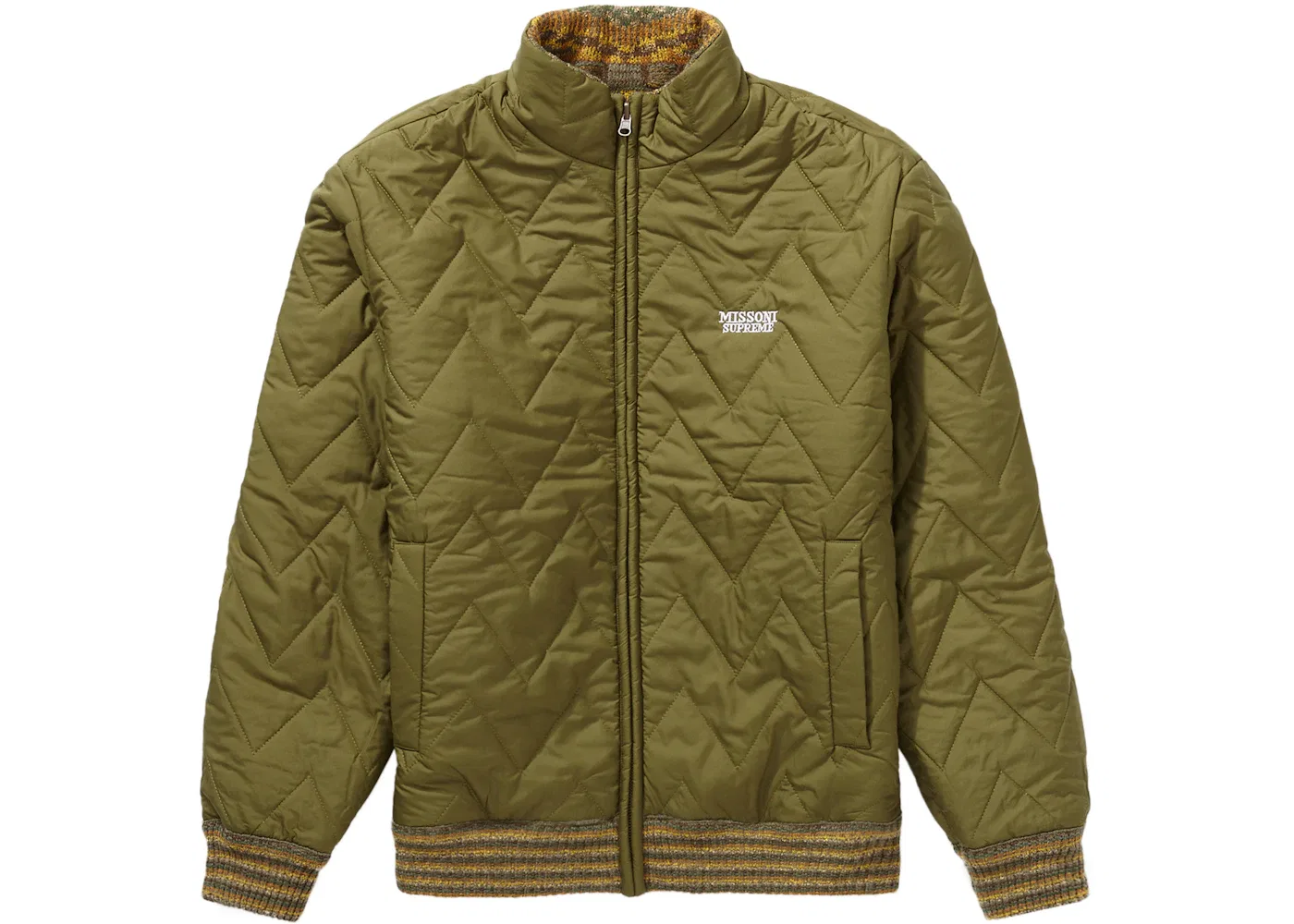 Мужская куртка Missoni Reversible Knit Jacket Supreme, Olive — фото 3