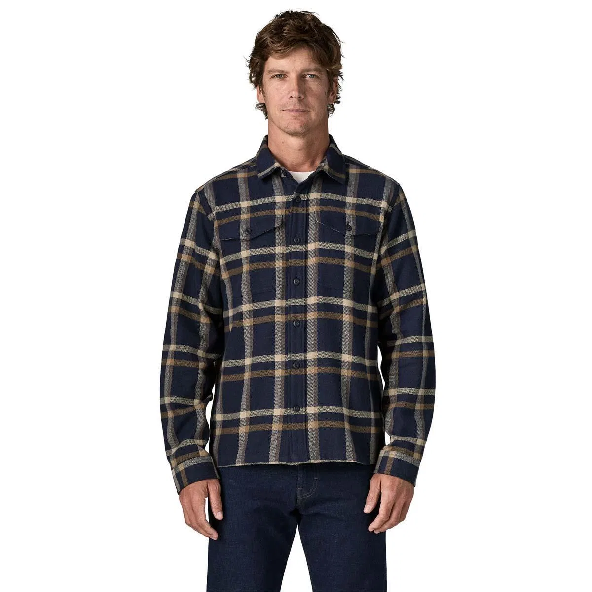 Фланелевая рубашка из органического хлопка Fjord Flannel Patagonia, Crossing/New Navy
