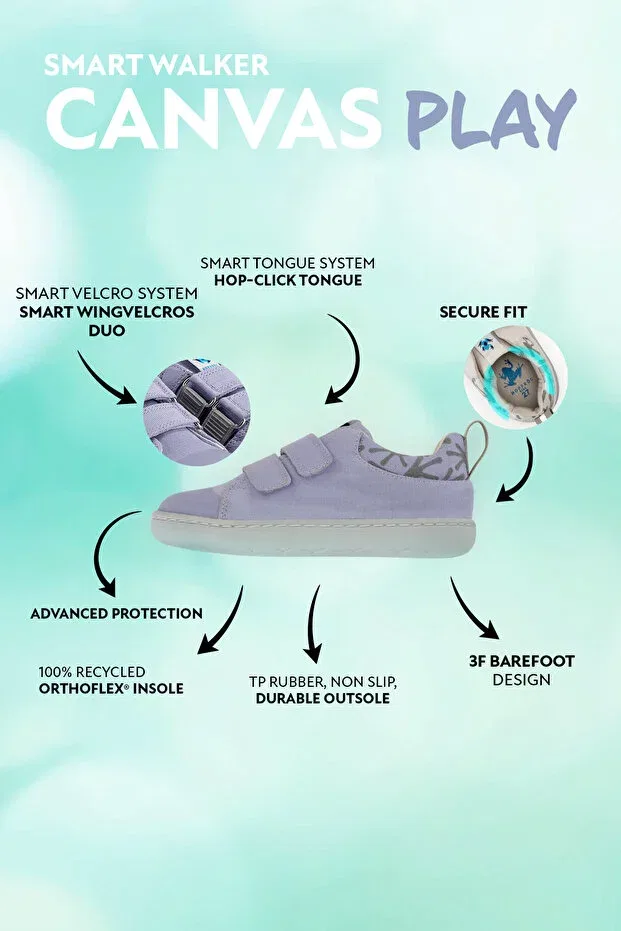 Детские кеды для мальчиков без каблука Smart walker canvas play eco gray Hopfrög, Eco Gray — фото 2