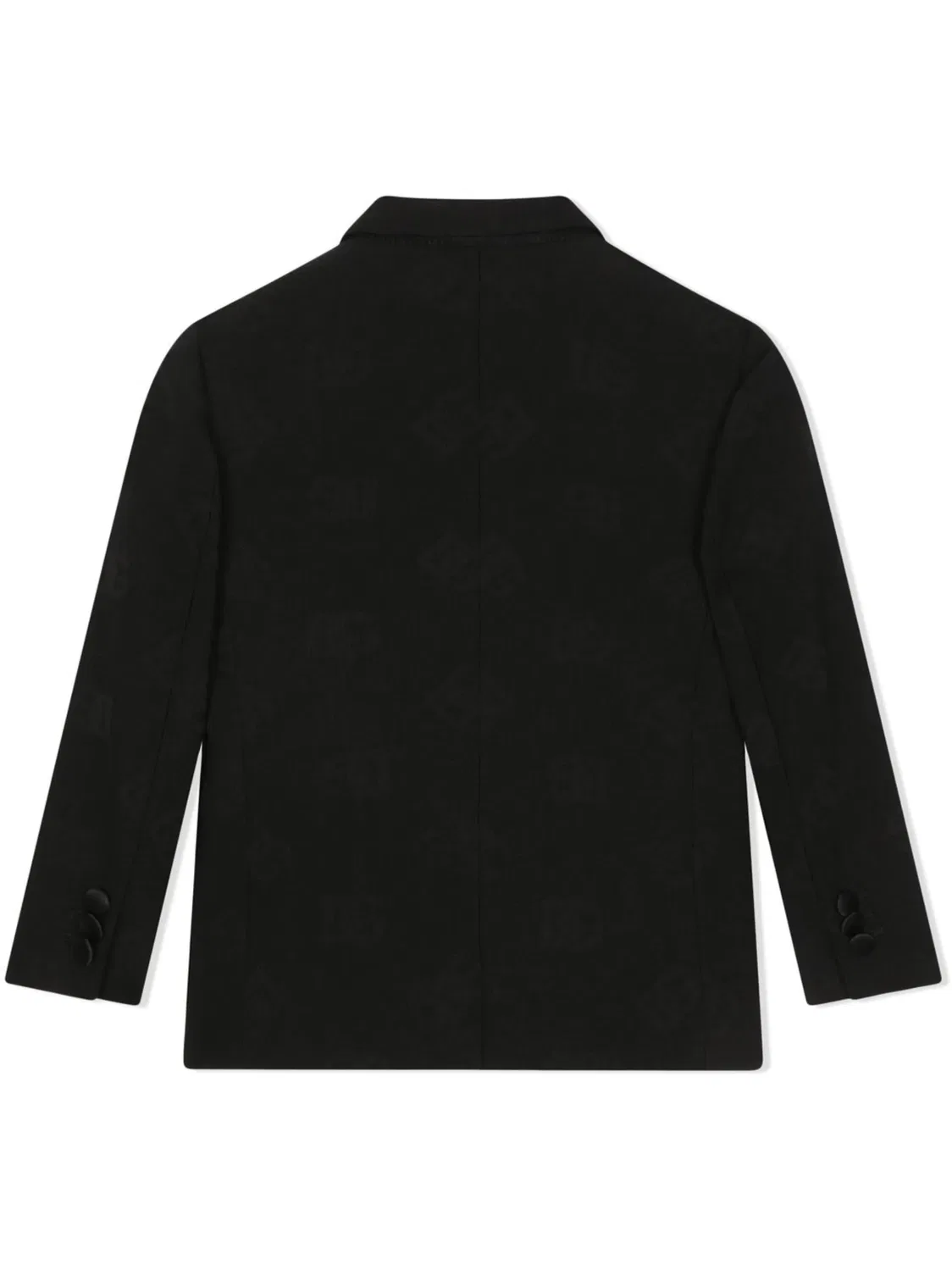 Пиджак с жаккардовым рисунком и логотипом Dolce & Gabbana, черный — фото 3