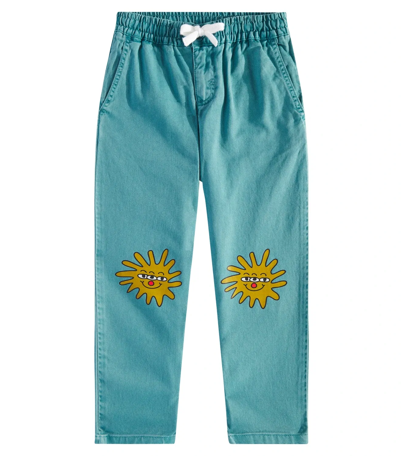 Прямые джинсы с принтом Stella Mccartney Kids, синий