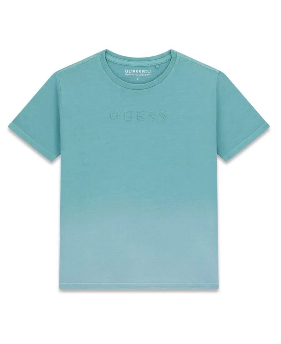 Детская футболка с коротким рукавом с эффектом омбре GUESS, Green