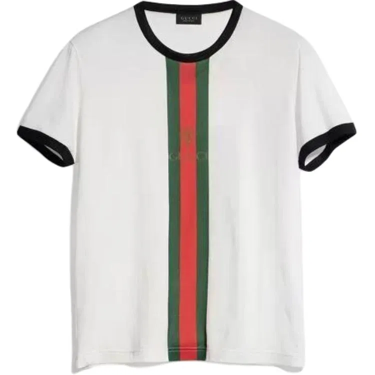 Футболка GUCCI, Круглый вырез, Прямая посадка, White