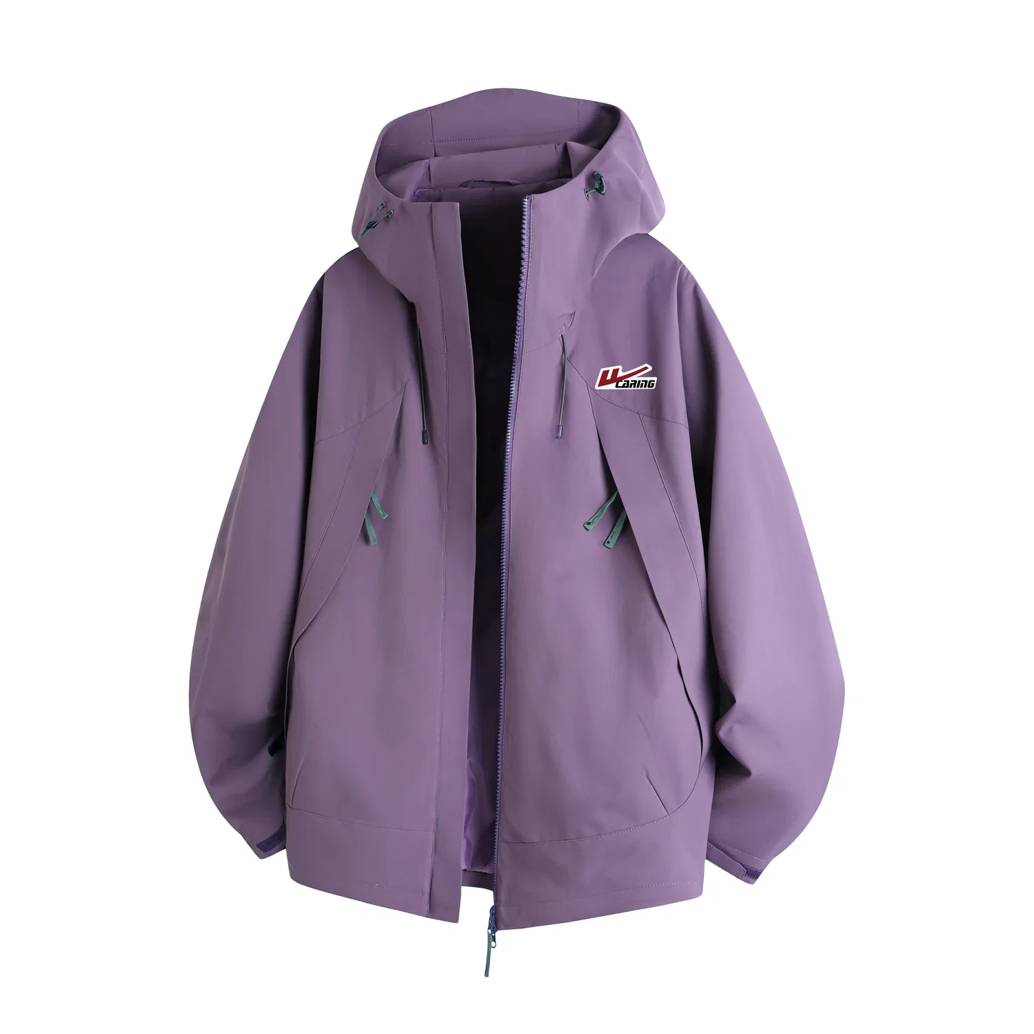 Детская ветровка с капюшоном, с принтом, Purple Sunset (DIY Badge), Open Ended Smiling Collection, WARRIOR