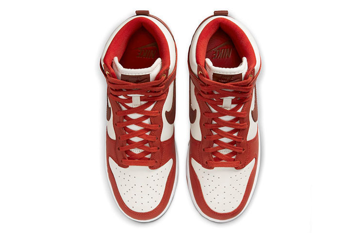 Кроссовки Nike Dunk High LXX, белый/красный — фото 4
