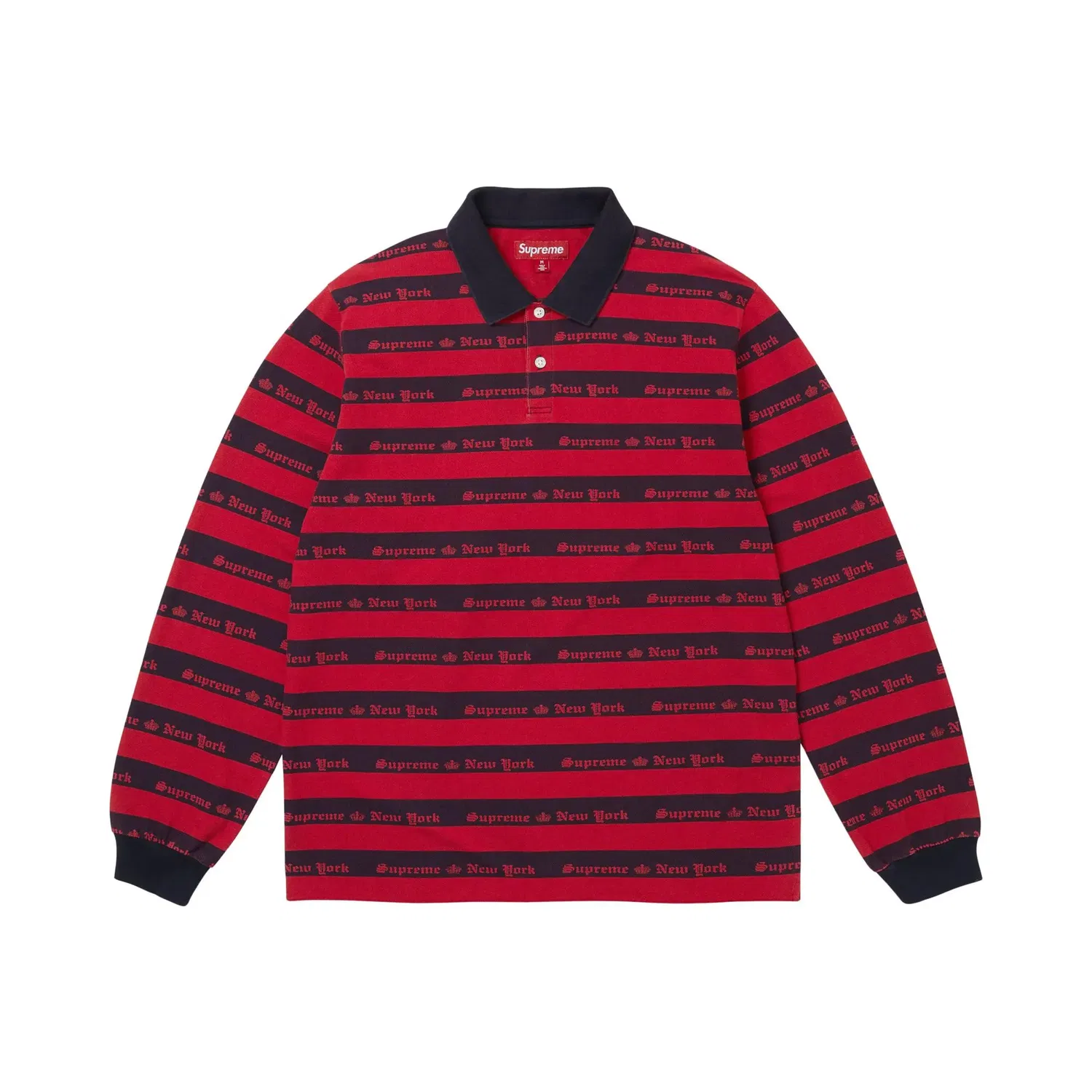 Поло Old English Stripe Long-Sleeve Supreme, Navy