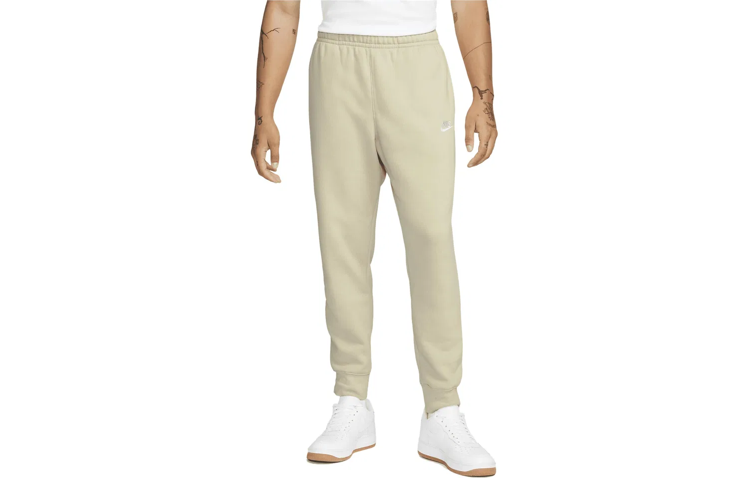 Мужские спортивные штаны из футера Sportswear Club Fleece Nike, Ecru — фото 4
