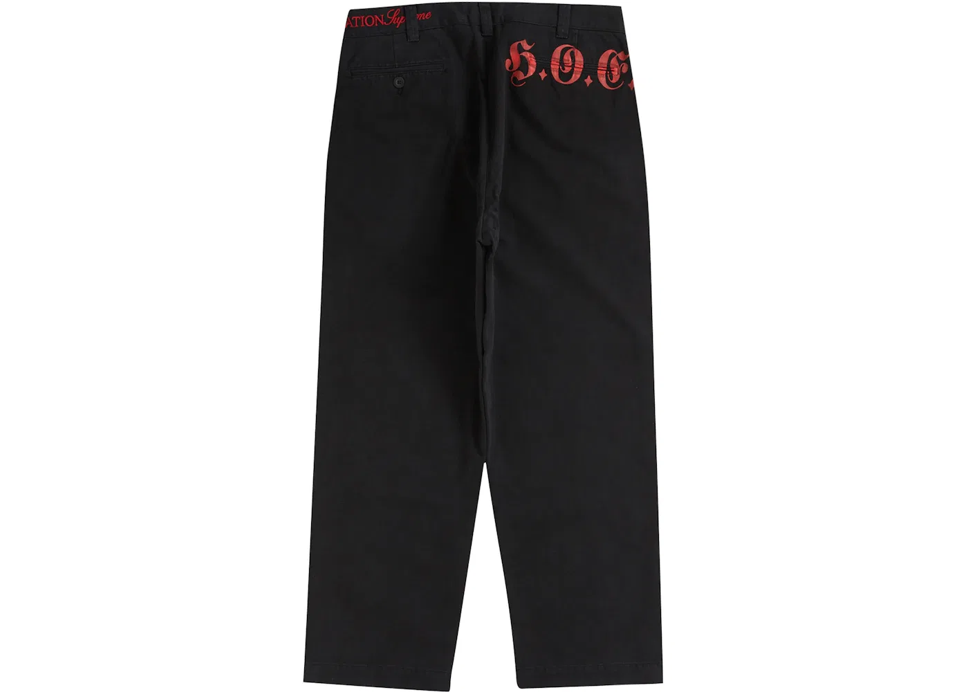 Мужские брюки с принтом Supreme Bernadette Corporation Old English Chino Pant, Black — фото 2