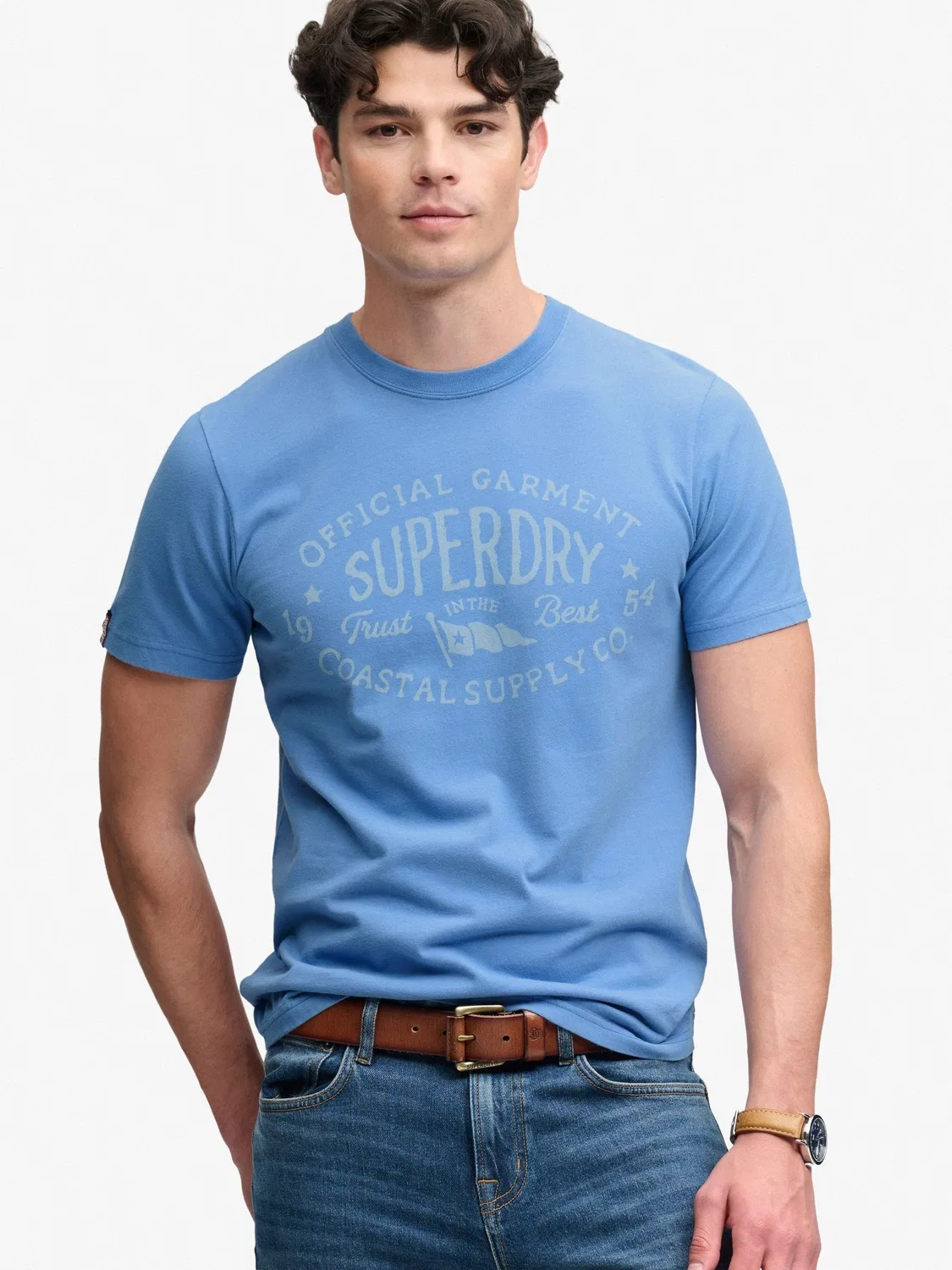 Футболка Lo-Fi Dockside Superdry, светло-голубой