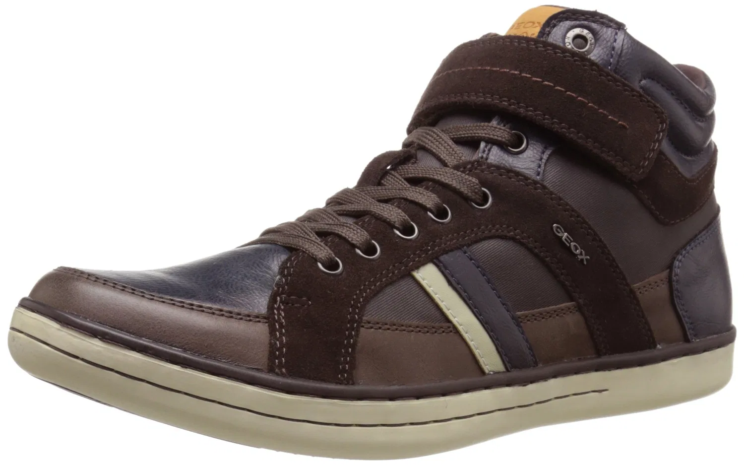 Детские высокие кеды для мальчиков с модельной линией Jr Garcia Boy a Geox, Brown C1696