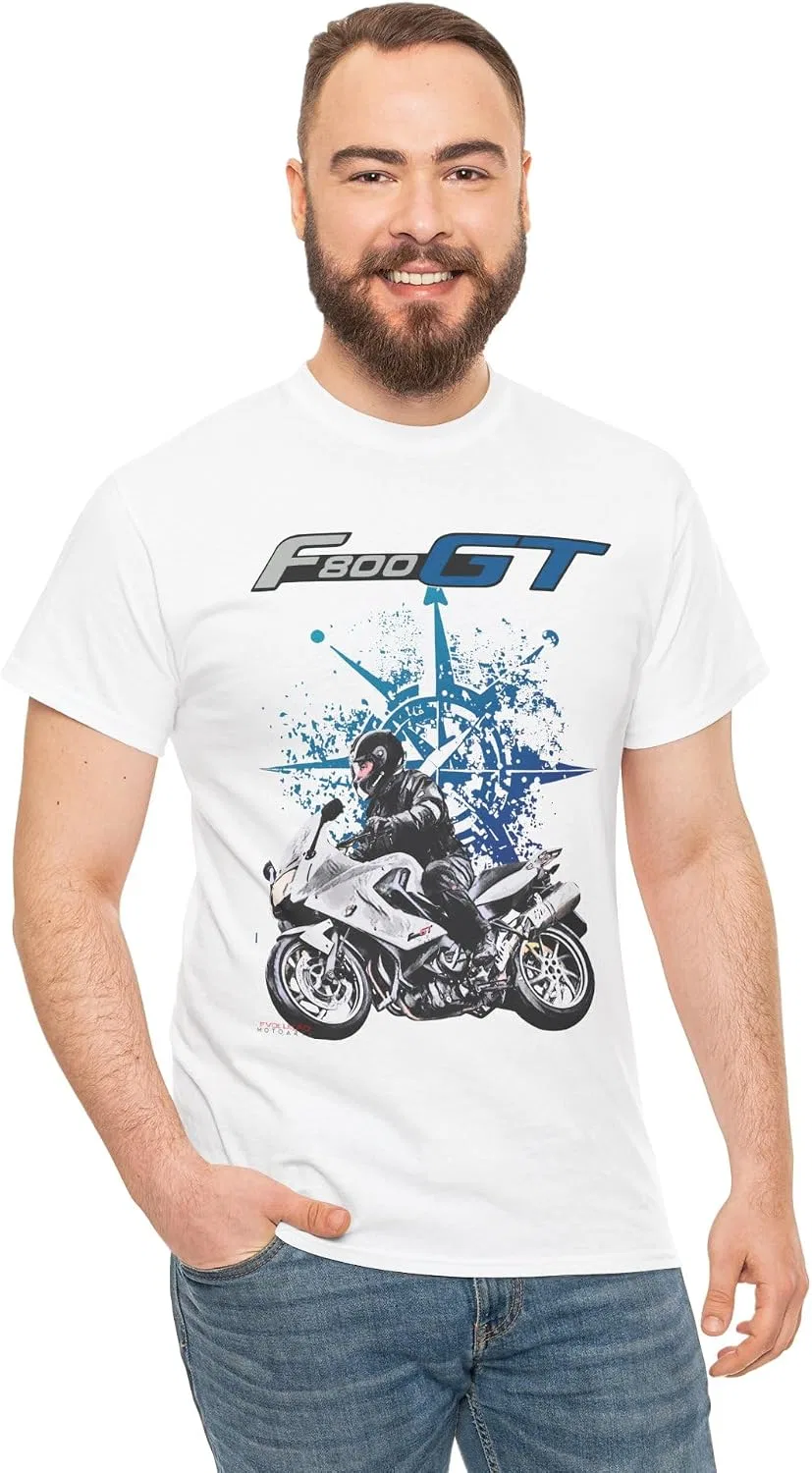 Мужская футболка с принтом для поклонников F800 GT, белый — фото 2
