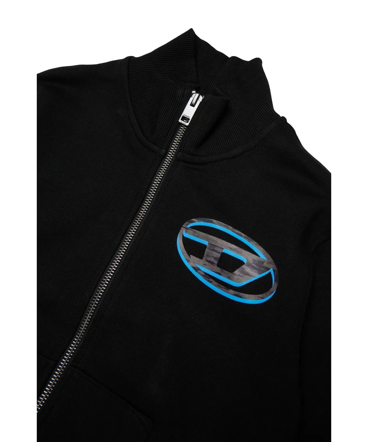 Детский свитшот с принтом Diesel SVELLYZIP OVER, Черный — фото 3