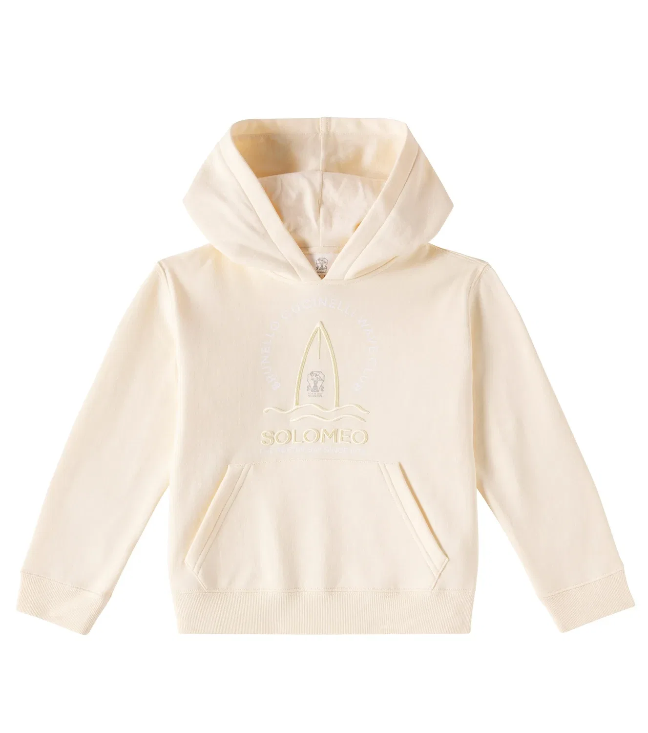 Худи с карманом-кенгуру Brunello Cucinelli Kids, желтый