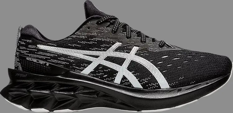 Кроссовки novablast 2 'black pure silver' Asics, черный — фото 2
