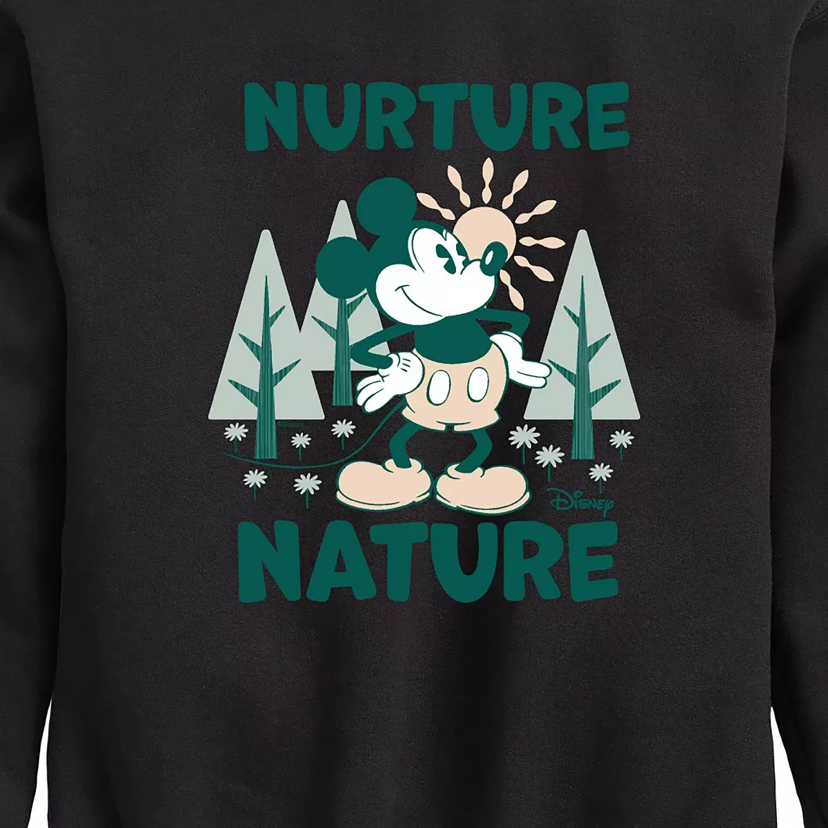 Детский свитшот с принтом Mickey Nature Disney, Black — фото 2