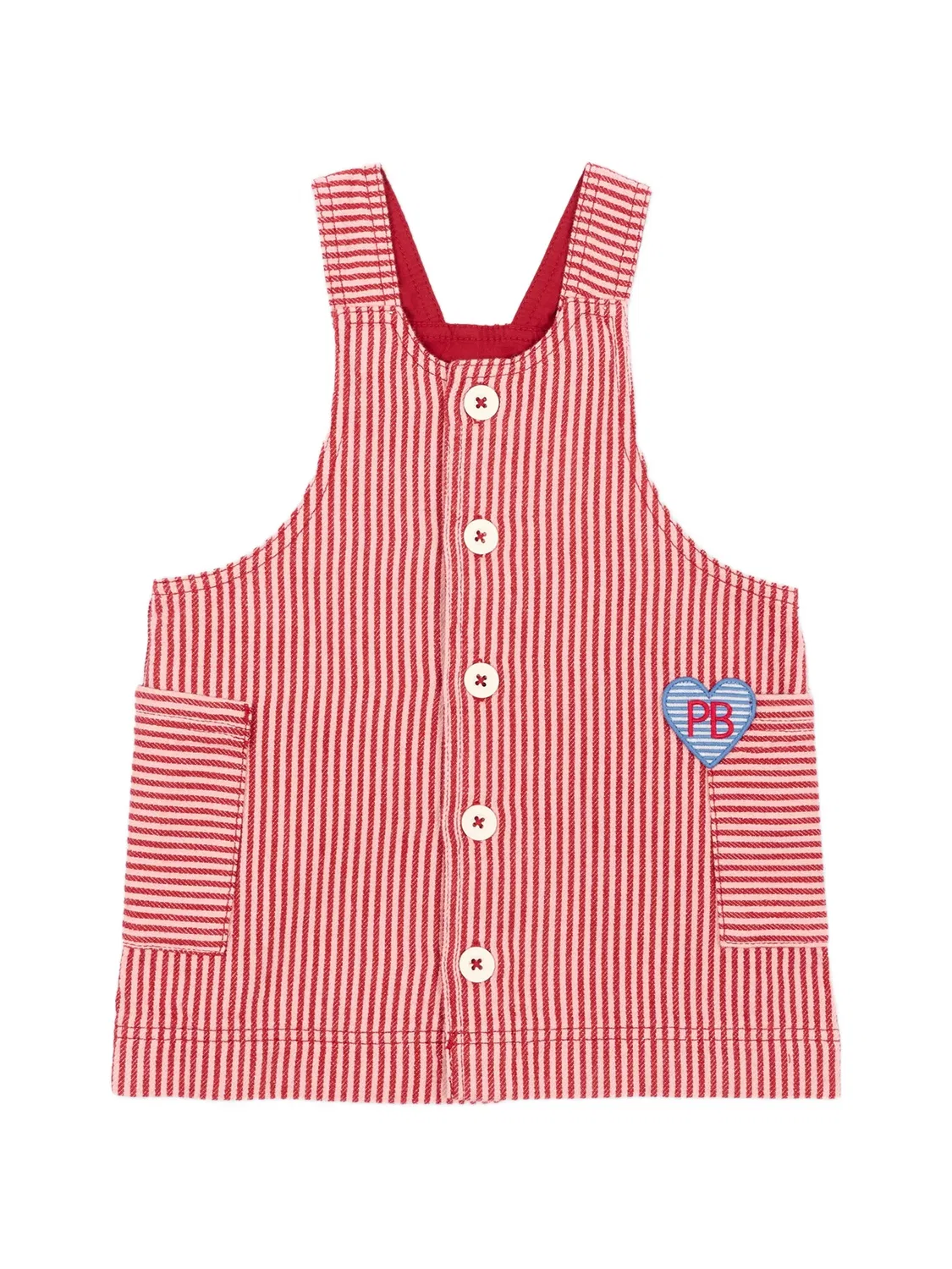 Платье в полоску Petit Bateau, красный