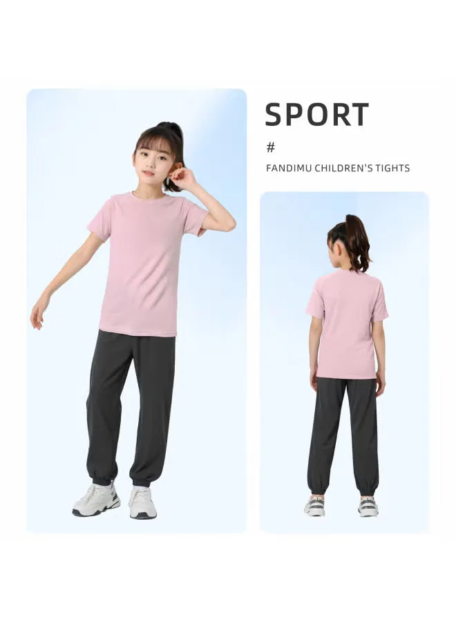 Комплект спортивный с высокой эластичностью детский Dimu Children's 2-piece Sports Set Fandimu, розовый