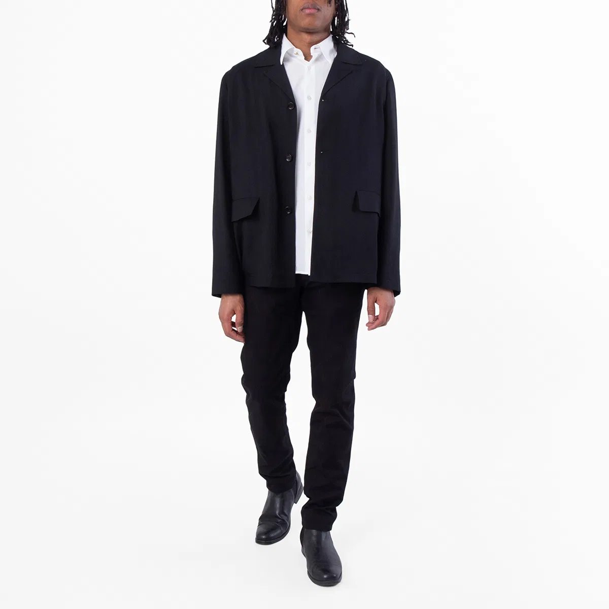 Пальто шерстяное свободного кроя Loose Fit Wool Tailored Jacket Burberry, Black — фото 2