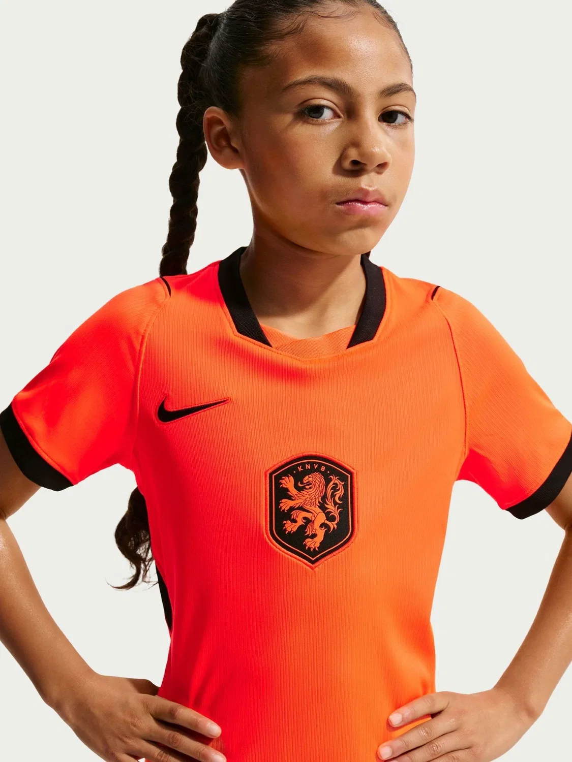 Футболка футбольная, Netherlands 2026 Stadium Home Nike, Оранжевый — фото 3
