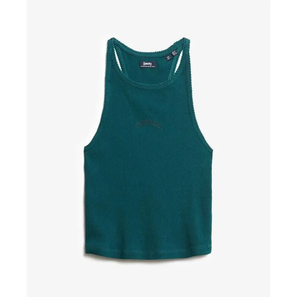 Женский топ без рукавов Racerback Essential Superdry, Зеленый