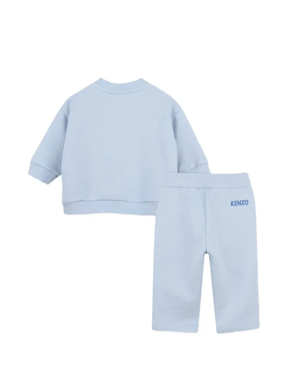Комплект из толстовки и брюк с графичным принтом Kenzo Kids, синий — фото 2