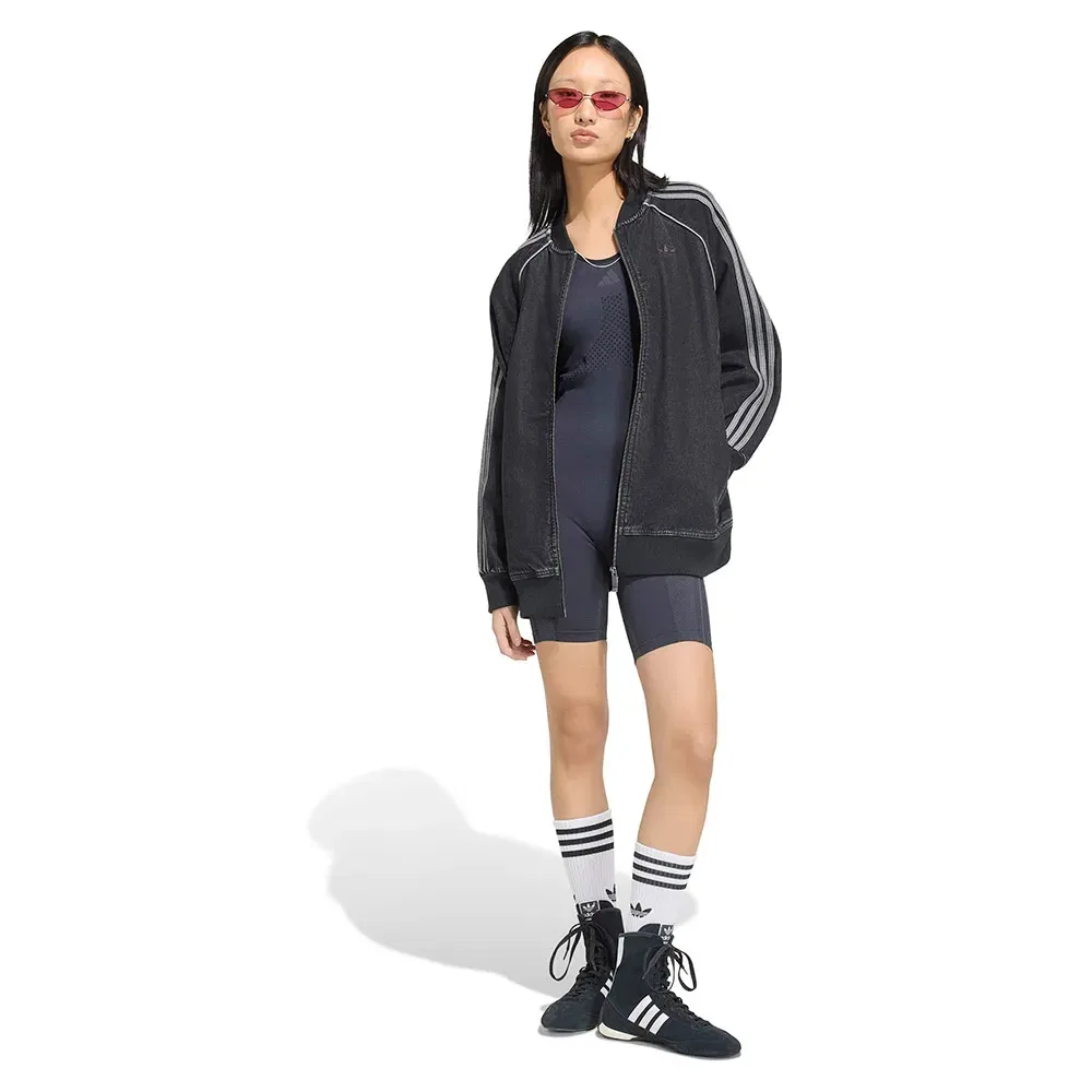 Джинсовая куртка SST Oversized Adidas Originals, серый — фото 4