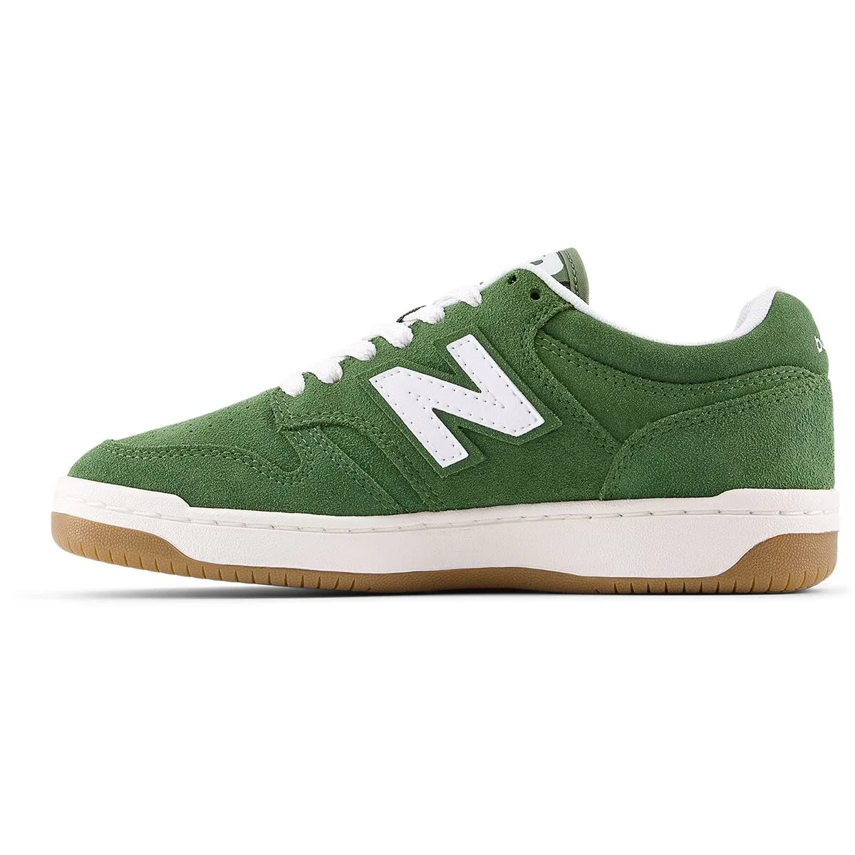 Детские кроссовки для мальчиков с ретро-дизайном New Balance, White Dark Alpine Green — фото 3