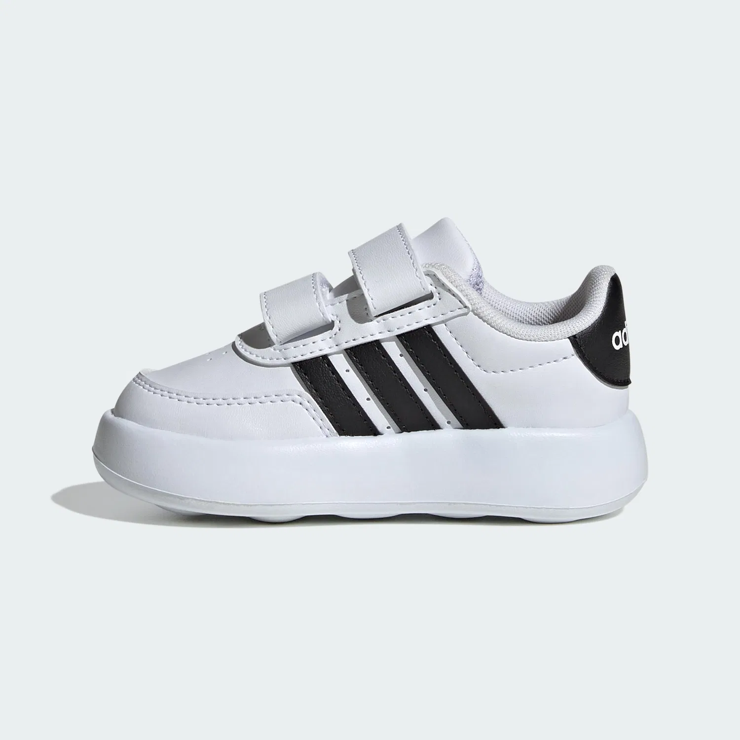 Детские кроссовки для мальчиков с полосками Breaknet 2.0 Kids Adidas, Cloud White Core Black Cloud White — фото 3