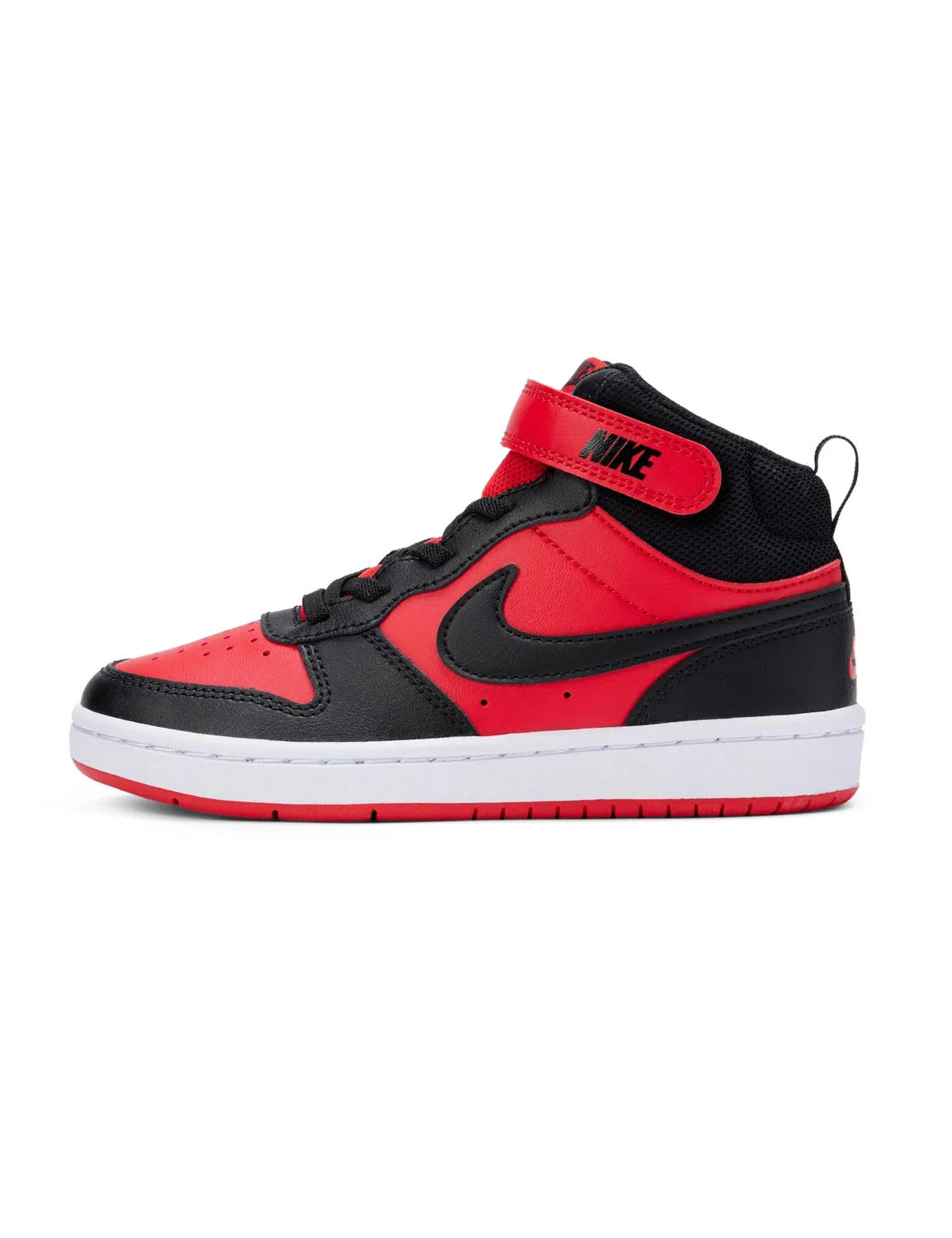 Детские кроссовки для мальчиков классические NIKE Court Borough Mid 2 Ps, University Red Black White